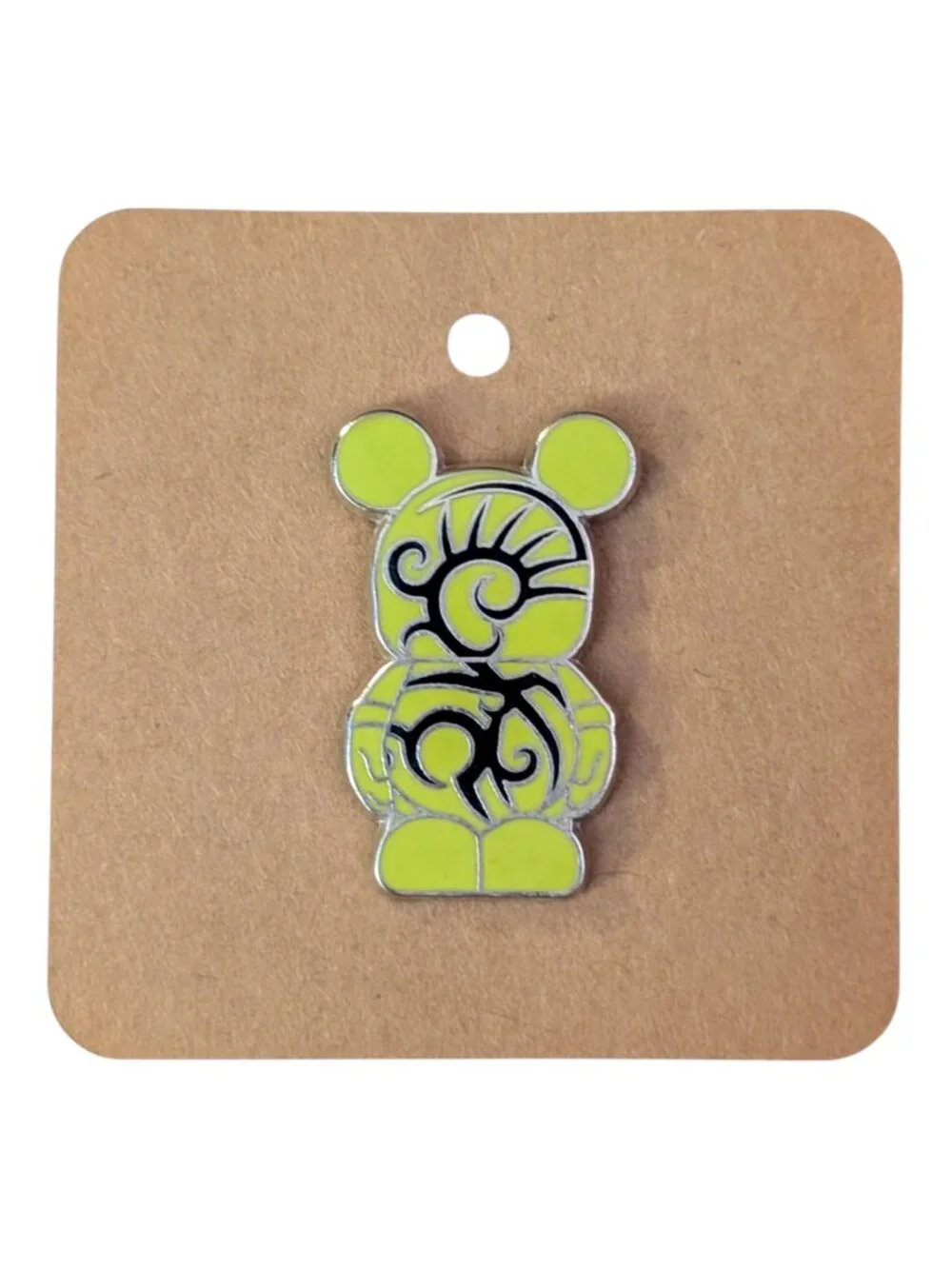 Vinylmation Jr. Disney Pin: Green and Black Tribal Pattern